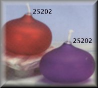 Frosted red and blue candles